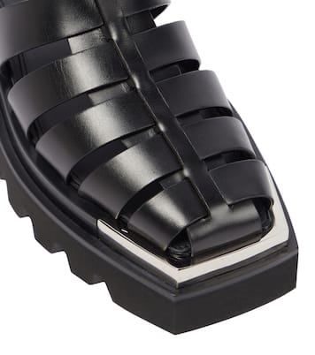 Leather platform sandals | Peter Do