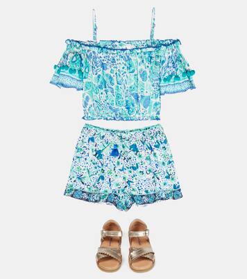 Cindy floral shorts | Poupette St Barth Kids