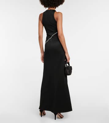 Verzierte Robe aus Jersey | Galvan