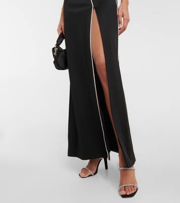 Verzierte Robe aus Jersey | Galvan