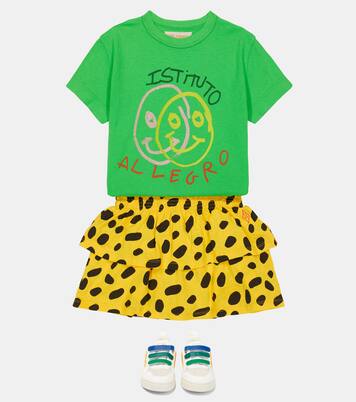 Kiwi printed cotton jersey skirt | The Animals Observatory