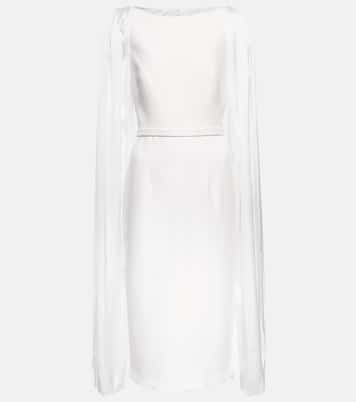 Midikleid Essiah aus Crêpe und Satin | Safiyaa