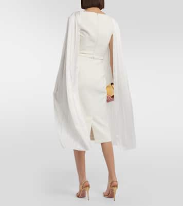 Midikleid Essiah aus Crêpe und Satin | Safiyaa