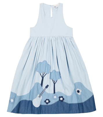 Patchwork cotton chambray dress | Stella McCartney Kids