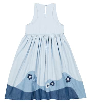 Patchwork cotton chambray dress | Stella McCartney Kids