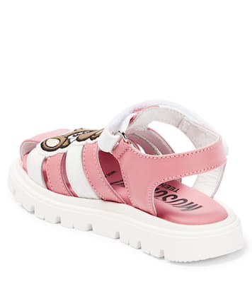 Logo leather sandals | Moschino Kids