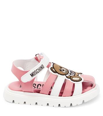 Logo leather sandals | Moschino Kids