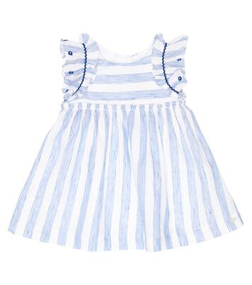 Baby striped cotton and linen dress | Tartine et Chocolat