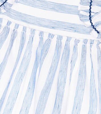 Baby striped cotton and linen dress | Tartine et Chocolat
