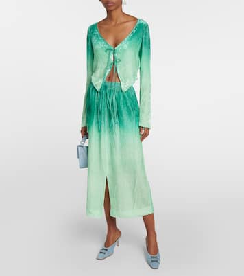 Cropped-Cardigan aus Samt | Acne Studios