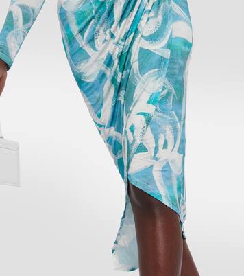 Coastline printed midi skirt | Louisa Ballou