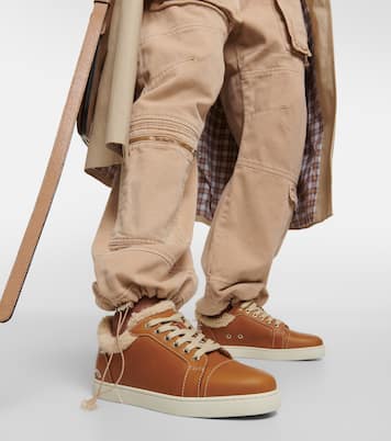 Vierissima shearling-trimmed sneakers | Christian Louboutin