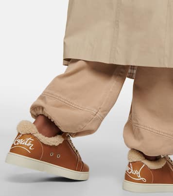 Vierissima shearling-trimmed sneakers | Christian Louboutin