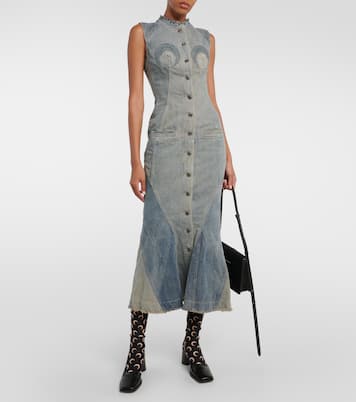 Abito midi All Over Moon di jeans | Marine Serre