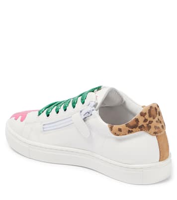 Daffy Duck leather sneakers | Monnalisa