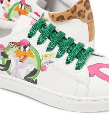 Daffy Duck leather sneakers | Monnalisa