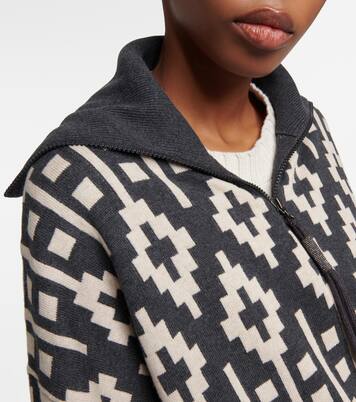 Pull Vintage Jacquard en laine, cachemire et soie | Brunello Cucinelli