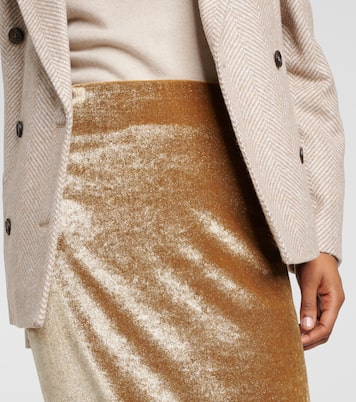 Maxirock aus Samt | Brunello Cucinelli