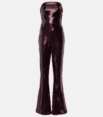 Myrine sequined strapless jumpsuit | Safiyaa