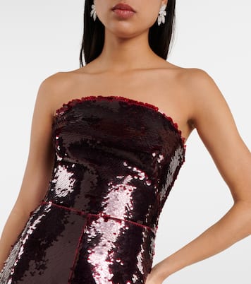 Myrine sequined strapless jumpsuit | Safiyaa
