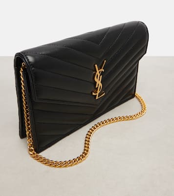 محفظة بسلسلة من الجلد Cassandre Envelope | Saint Laurent