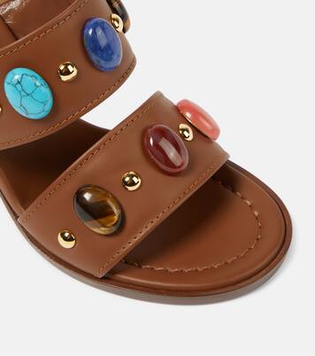 Verzierte Sandalen Shanti aus Leder | Gianvito Rossi