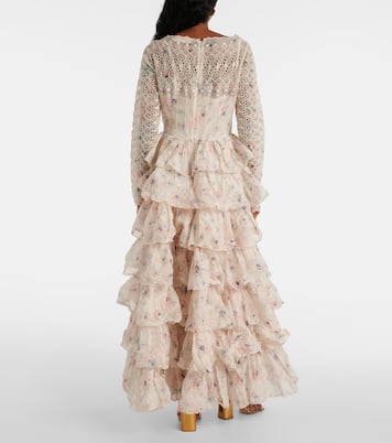 Halliday ruffled tiered cotton gown | Zimmermann