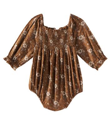 Baby Cora floral linen-blend bodysuit | Rylee + Cru