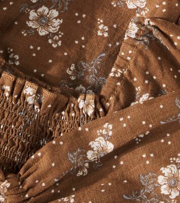 Baby Cora floral linen-blend bodysuit | Rylee + Cru