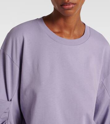 Ruched cotton jersey sweatshirt | Dries Van Noten