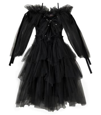 Darkest Night bow-detail tulle dress | Tutu Du Monde