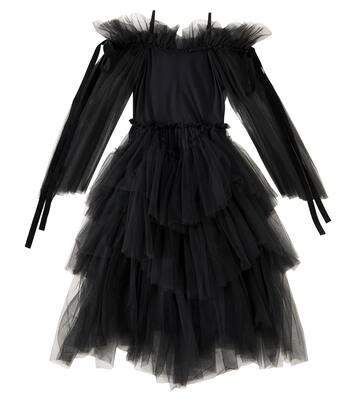Darkest Night bow-detail tulle dress | Tutu Du Monde