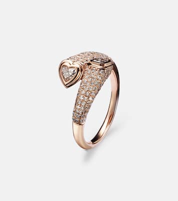 Bague en or rose 18 ct et diamants | Shay Jewelry