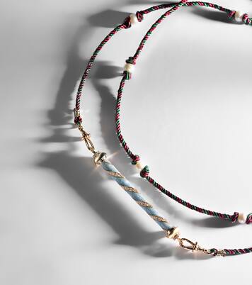 Collana Candy Cane in oro 18kt gold con diamanti | Marie Lichtenberg