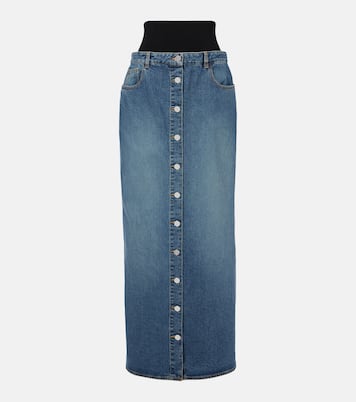 Falda larga de denim | Alaïa