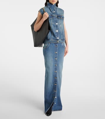 Falda larga de denim | Alaïa