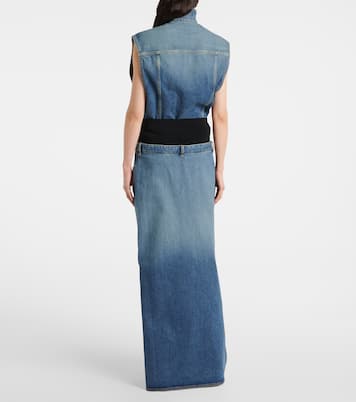 Falda larga de denim | Alaïa