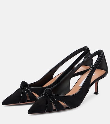 Pumps Premiere 50 aus Veloursleder mit Leder | Aquazzura