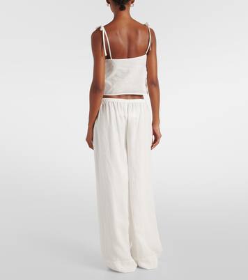 Pantalon ample Rosalia à taille mi-haute | SIR