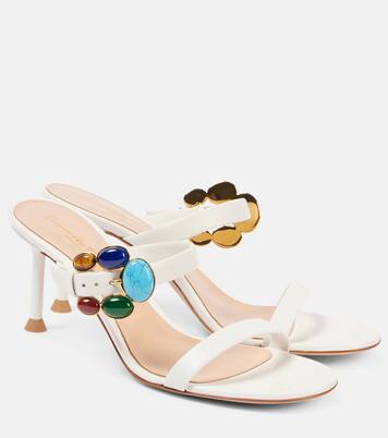 70 embellished leather mules | Gianvito Rossi