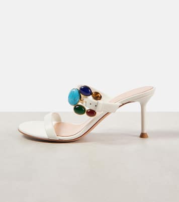 70 embellished leather mules | Gianvito Rossi