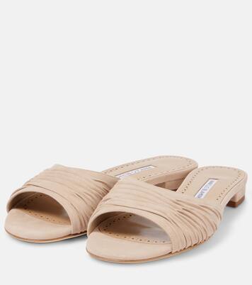 Piruaflat 10 suede sandals | Manolo Blahnik