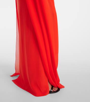Caped embellished silk gown  | Givenchy
