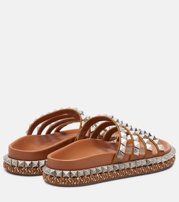 Pyra Hallulila studded leather slides | Christian Louboutin