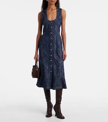 Bedrucktes Midikleid aus Denim | Etro