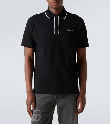 Polo en coton mélangé à logo | Gucci