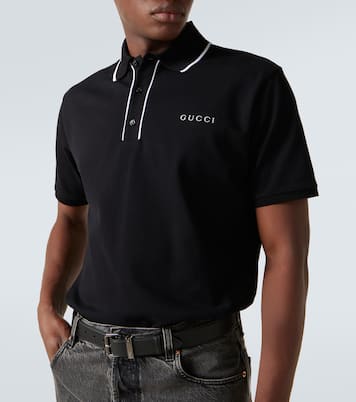 Polo en coton mélangé à logo | Gucci
