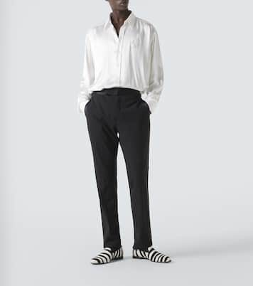 Mario zebra-print calf hair loafers | Manolo Blahnik