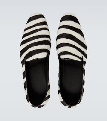 Mario zebra-print calf hair loafers | Manolo Blahnik