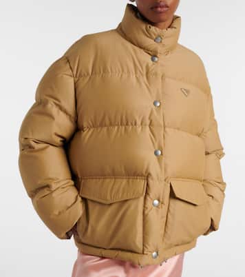 Logo cotton-blend puffer jacket | Prada